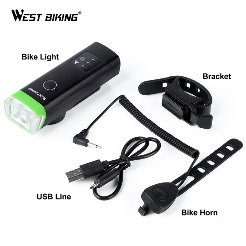 West Biking Headlight Sensor Light