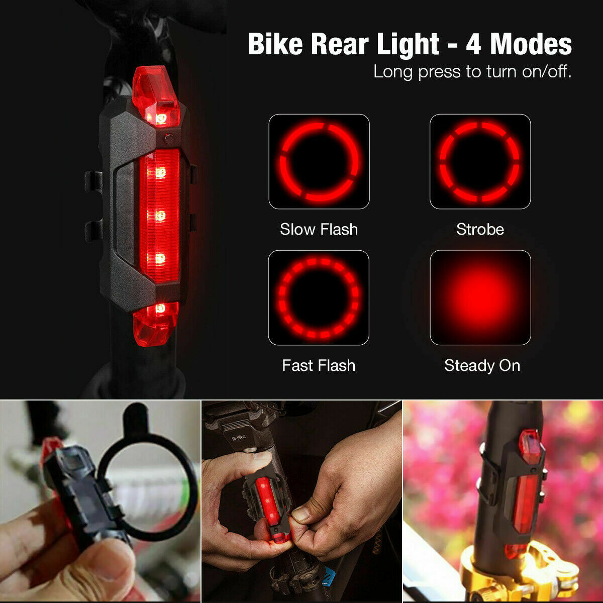 USB Rechargeable Bicycle Headlight